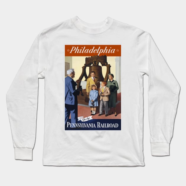 Pennsylvania Railroad Poster Long Sleeve T-Shirt by Yaelledark